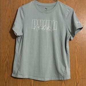 Puma Sage Green Graphic Logo Tee size  XL